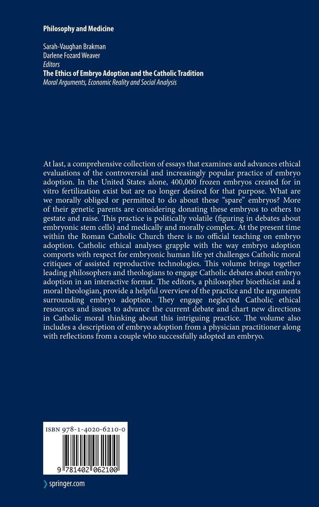 Weitere Ansicht: The Ethics of Embryo Adoption and the Catholic Tradition