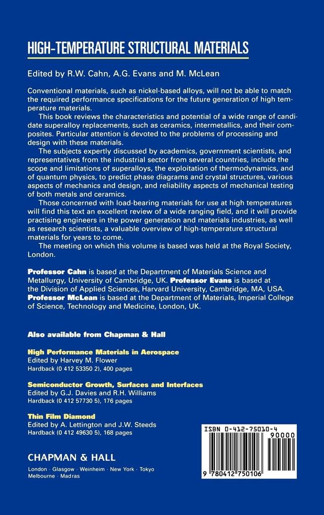Weitere Ansicht: High-Temperature Structural Materials