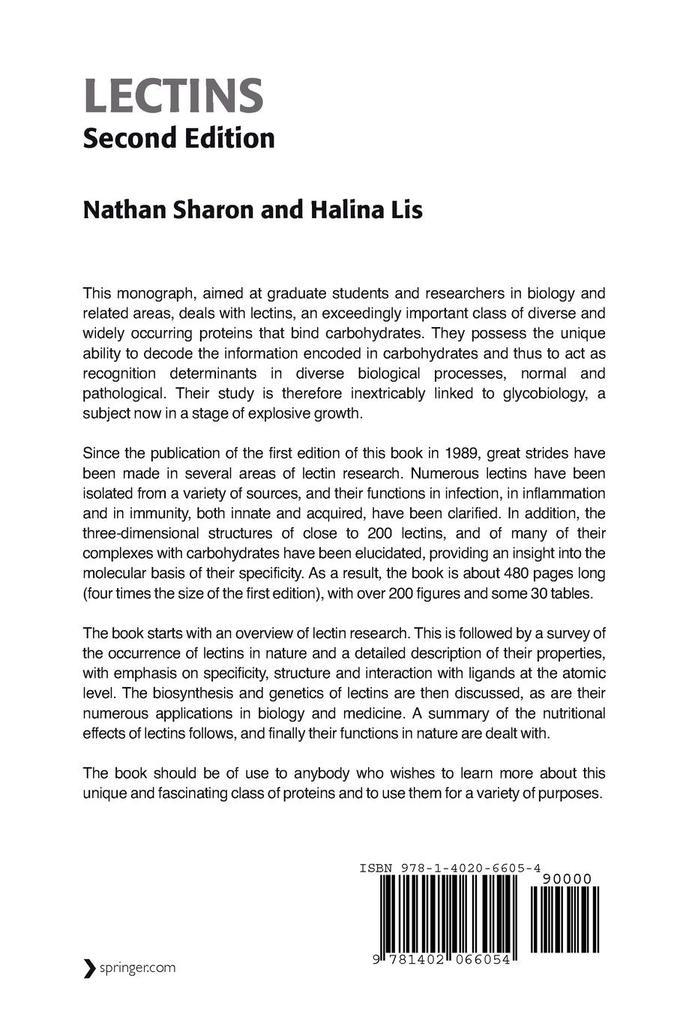 Weitere Ansicht: Lectins | Nathan Sharon, H. Lis