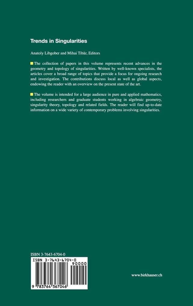 Weitere Ansicht: Trends in Singularities