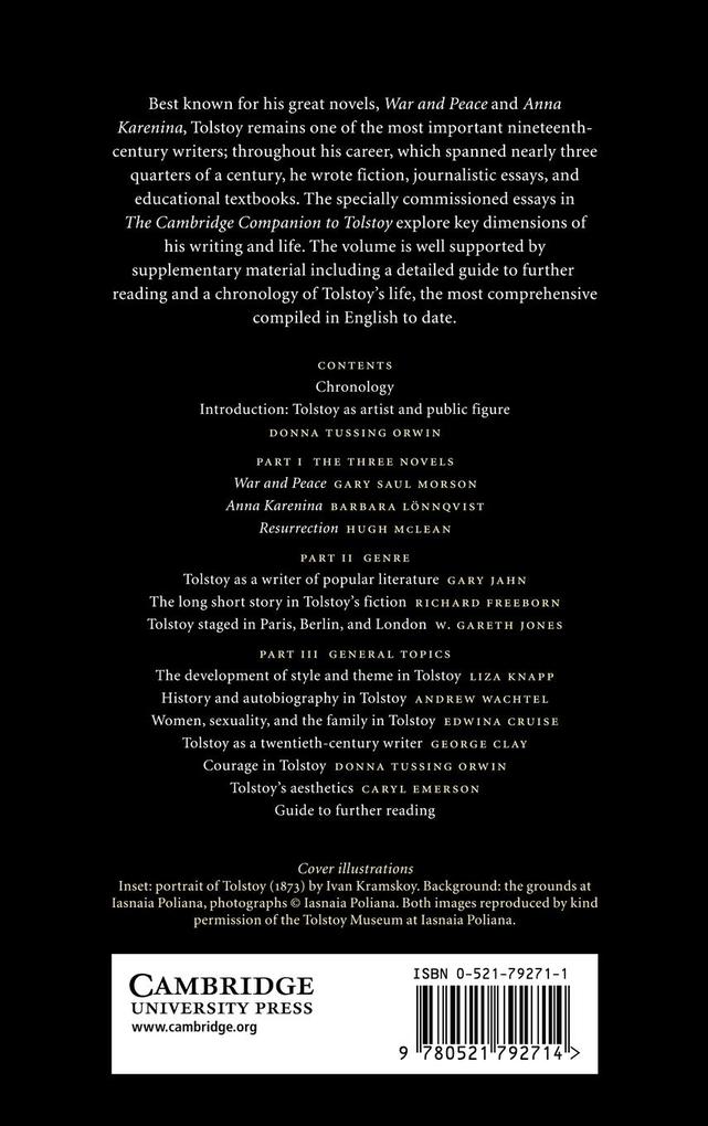 Weitere Ansicht: The Cambridge Companion to Tolstoy