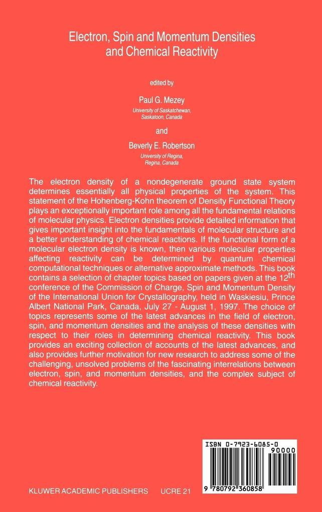 Weitere Ansicht: Electron, Spin and Momentum Densities and Chemical Reactivity