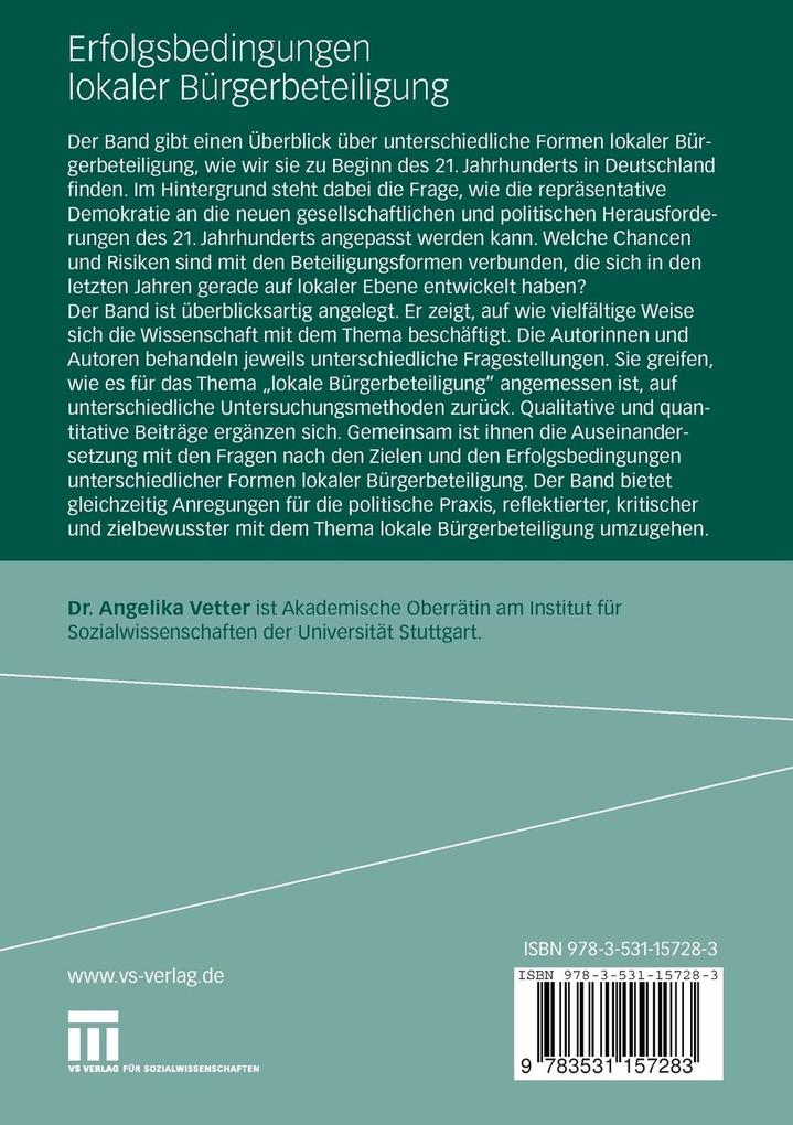 Weitere Ansicht: Erfolgsbedingungen lokaler Bürgerbeteiligung
