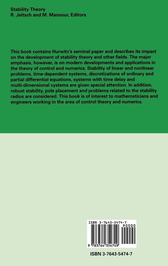 Weitere Ansicht: Stability Theory