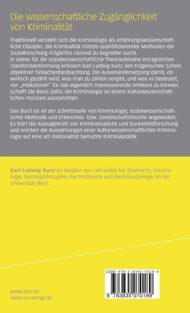 Weitere Ansicht: Die wissenschaftliche Zugänglichkeit von Kriminalität | Karl-Ludwig Kunz