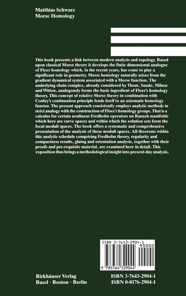 Weitere Ansicht: Morse Homology | Schwarz