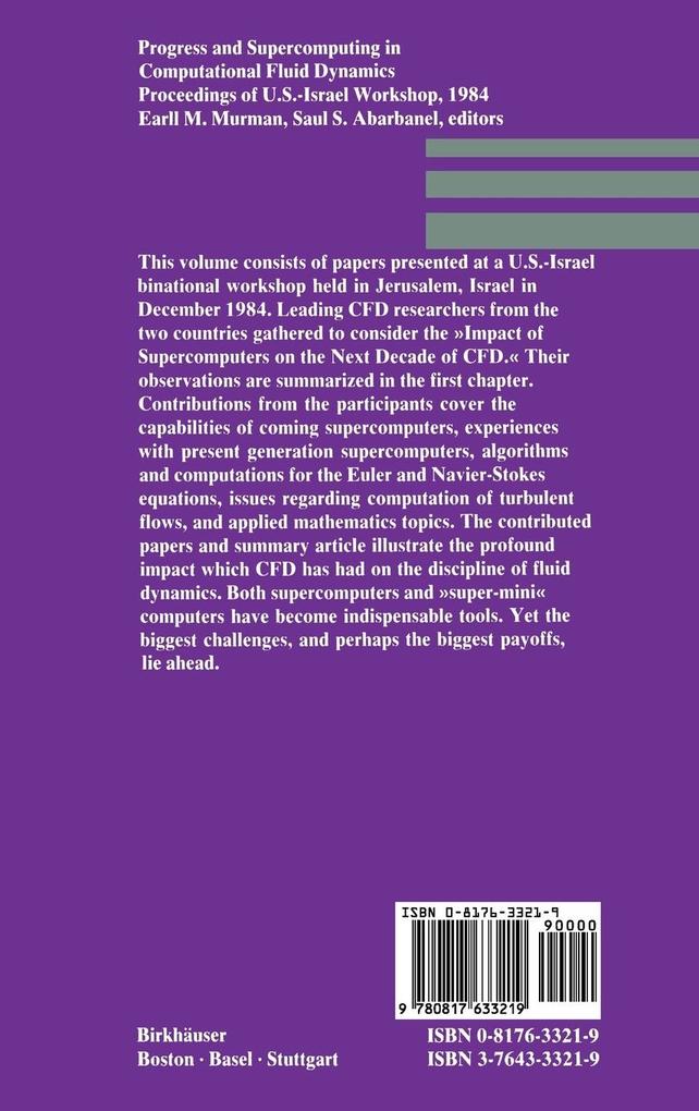 Weitere Ansicht: Progress and Supercomputing in Computational Fluid Dynamics | Abarbanel, Murman