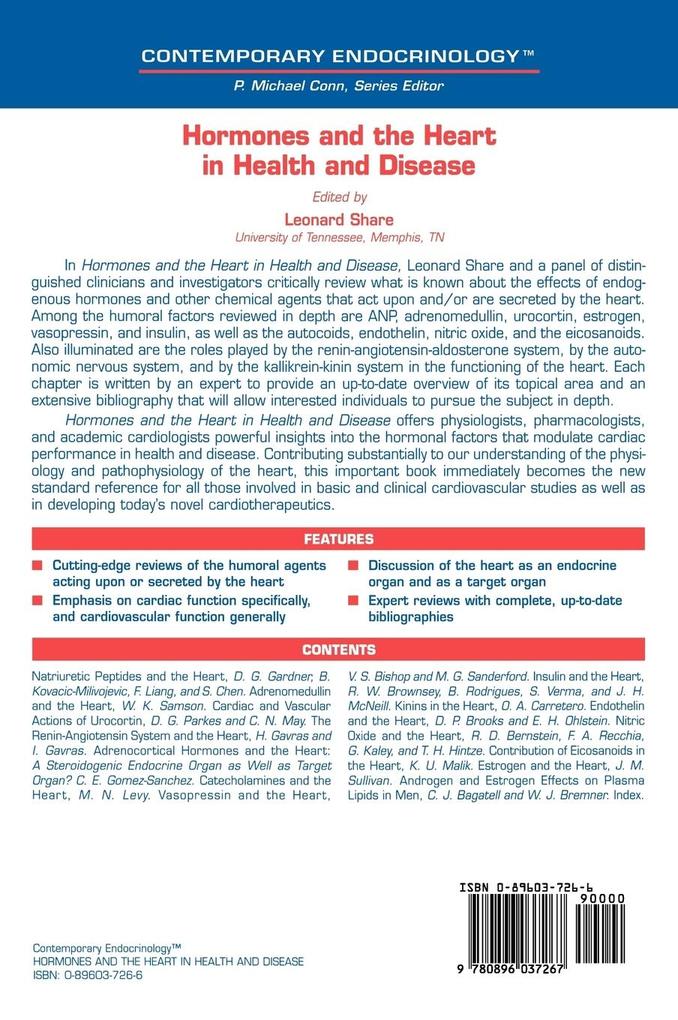 Weitere Ansicht: Hormones and the Heart in Health and Disease
