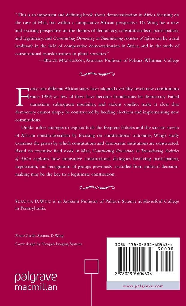 Weitere Ansicht: Constructing Democracy in Transitioning Societies of Africa | S. Wing, Susanna D. Wing, Wing
