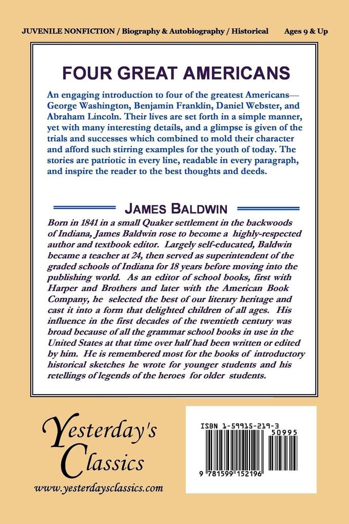 Weitere Ansicht: Four Great Americans | James Baldwin