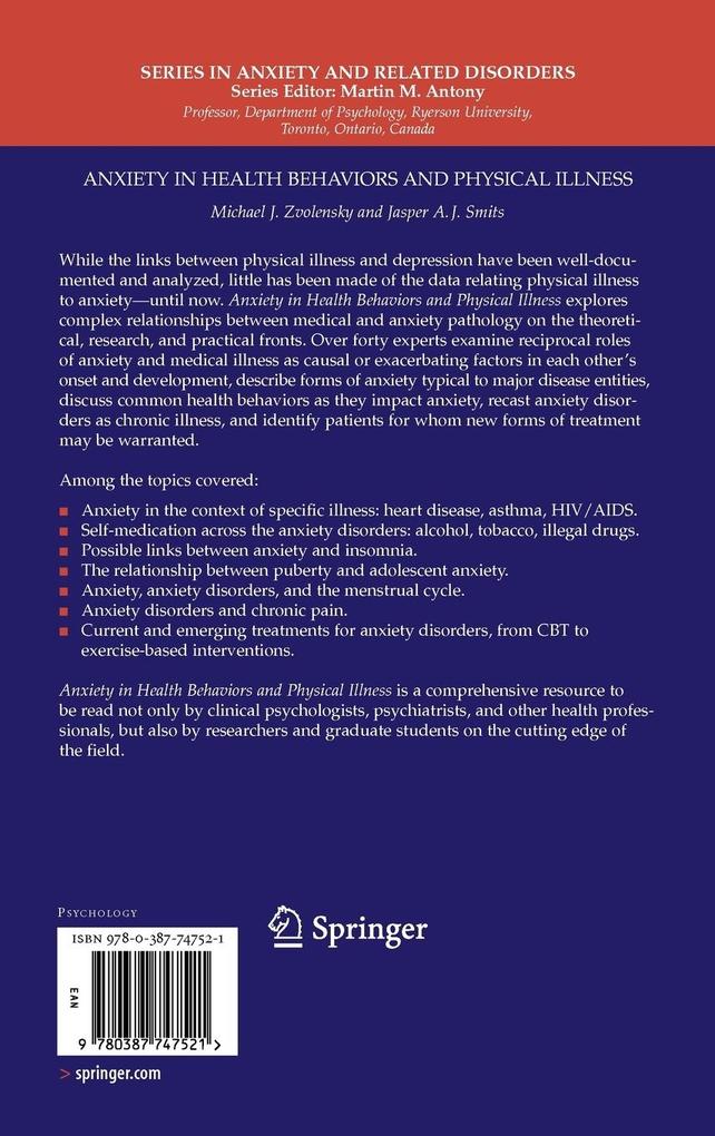 Weitere Ansicht: Anxiety in Health Behaviors and Physical Illness