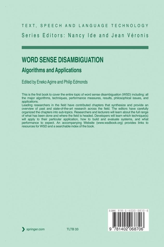 Weitere Ansicht: Word Sense Disambiguation