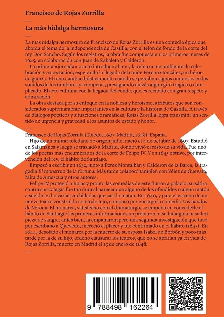 Weitere Ansicht: La más hidalga hermosura | Francisco De Rojas Zorrilla