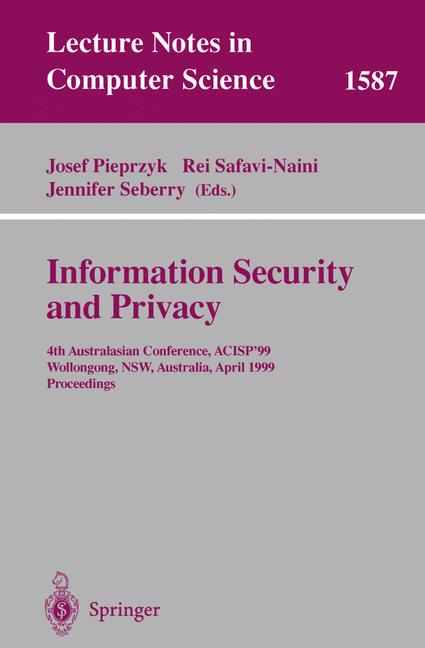 Weitere Ansicht: Information Security and Privacy