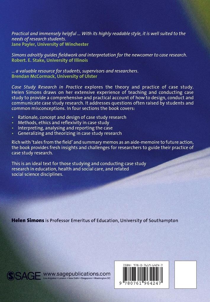 Weitere Ansicht: Case Study Research in Practice | Helen Simons