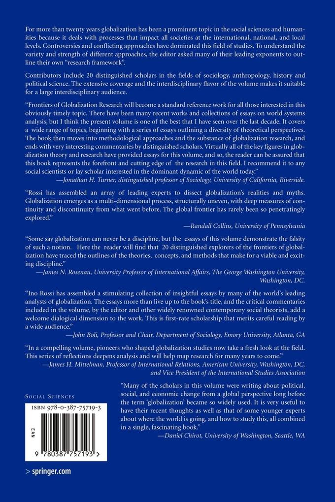 Weitere Ansicht: Frontiers of Globalization Research: