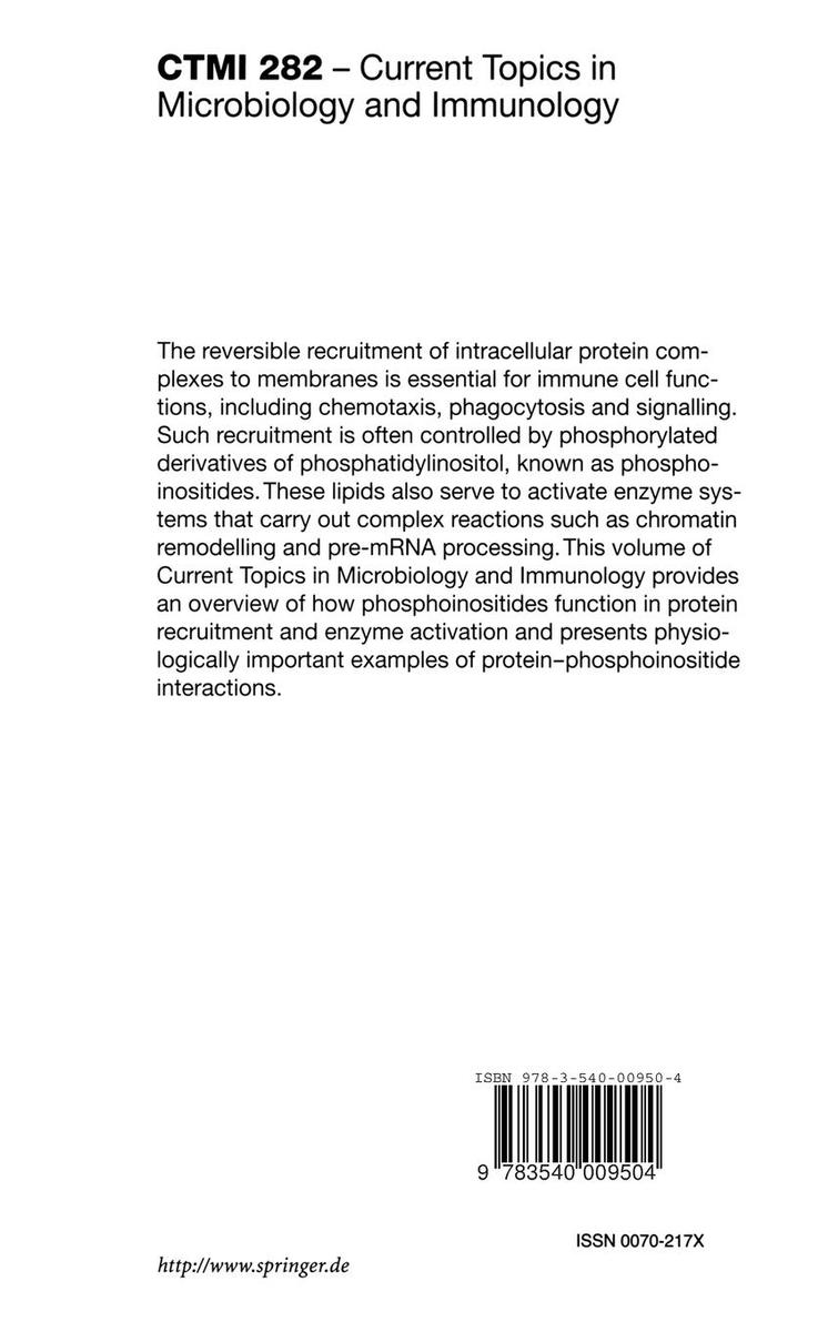 Weitere Ansicht: Phosphoinositides in Subcellular Targeting and Enzyme Activation