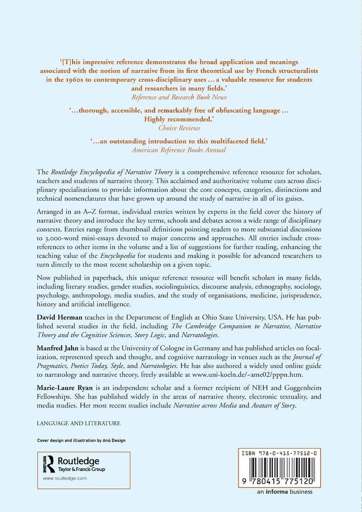 Weitere Ansicht: Routledge Encyclopedia of Narrative Theory