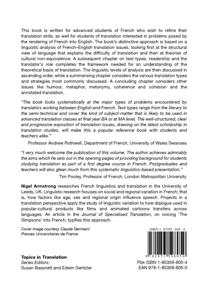 Weitere Ansicht: Translation, Linguistics, Culture | Nigel Armstrong