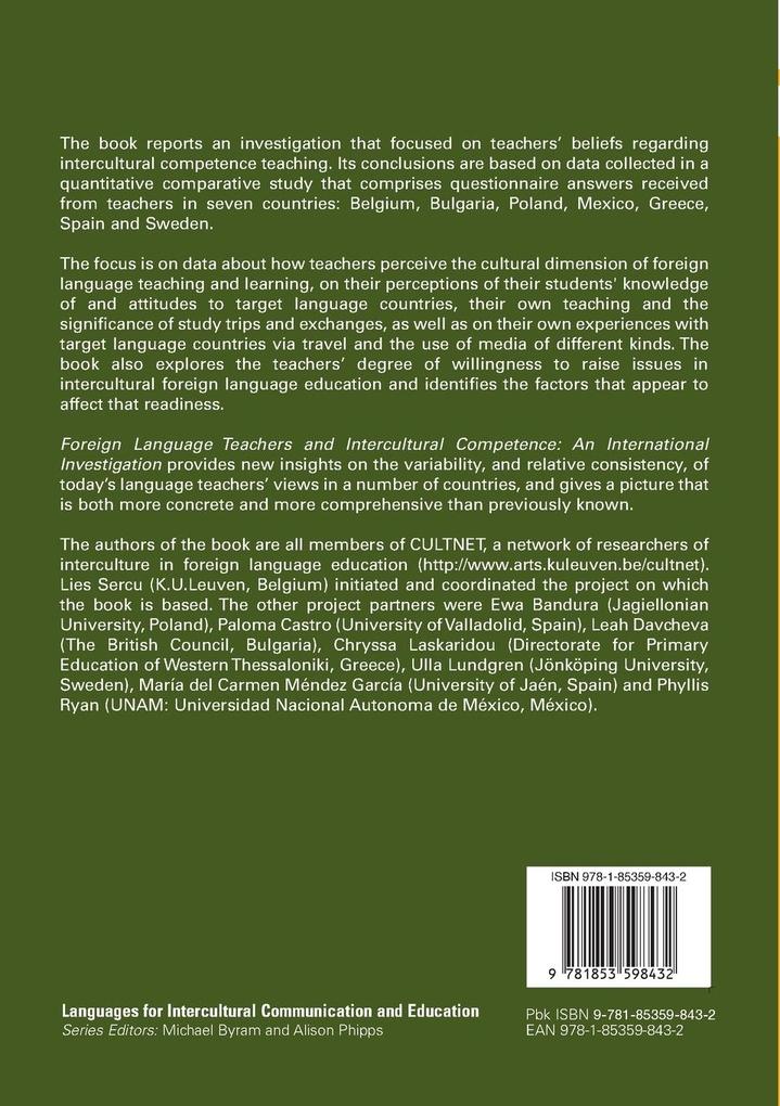 Weitere Ansicht: Foreign Language Teachers and Intercultural Competence | Lies Sercu