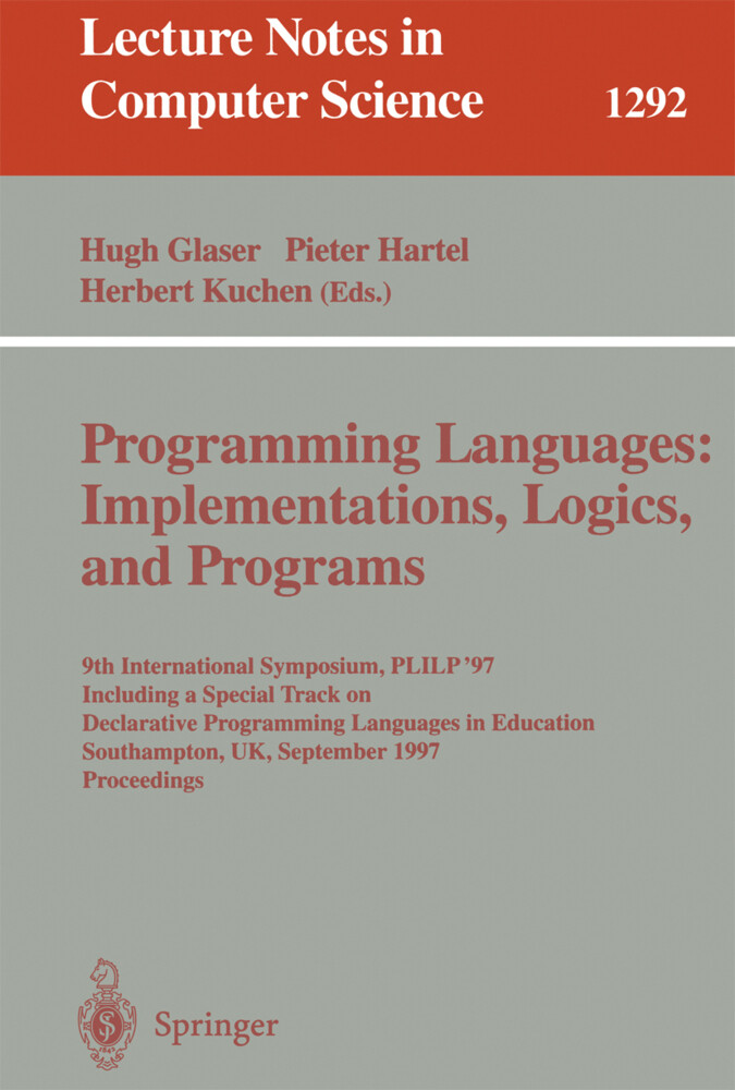 Programming Languages: Implementations, Logics, and Programs als Buch (kartoniert)