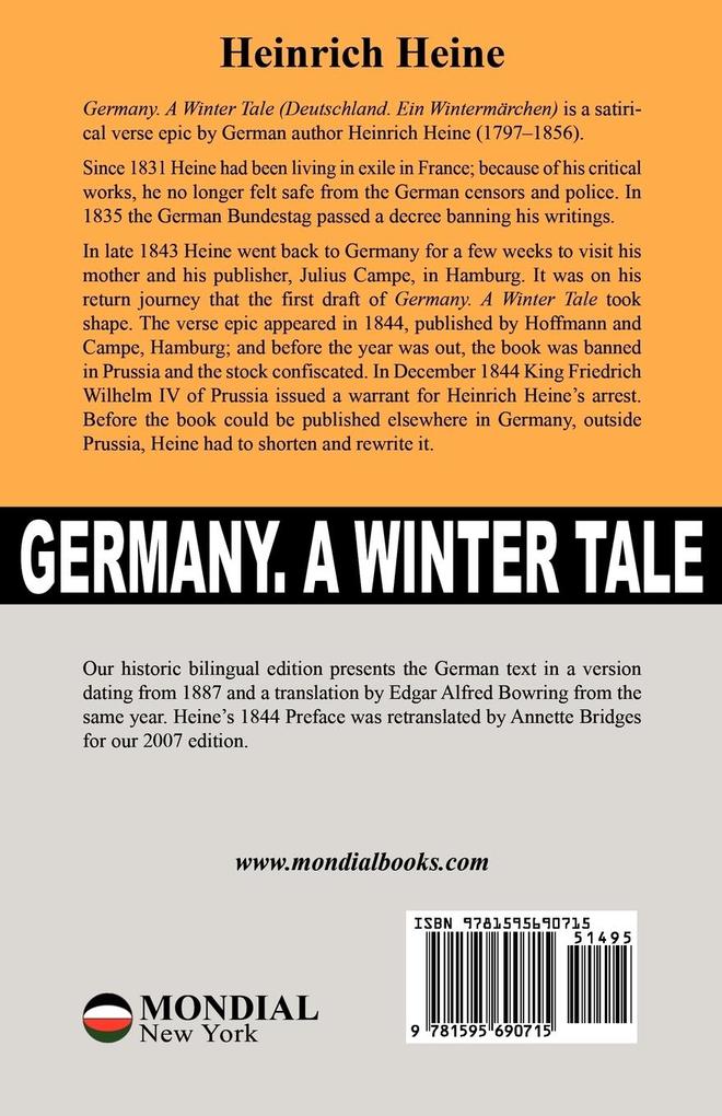 Weitere Ansicht: Germany. A Winter Tale (Bilingual | Heinrich Heine
