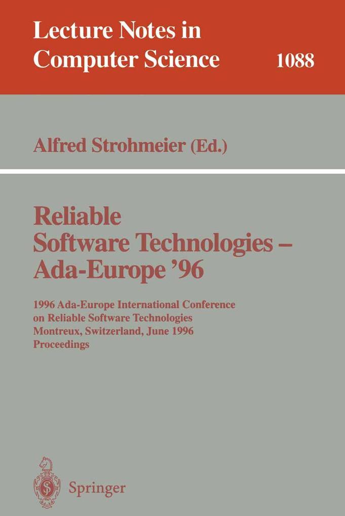 Produktbild: Reliable Software Technologies - Ada Europe 96 | Alfred Strohmeier