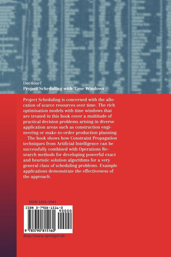 Weitere Ansicht: Project Scheduling with Time Windows | Ulrich Dorndorf