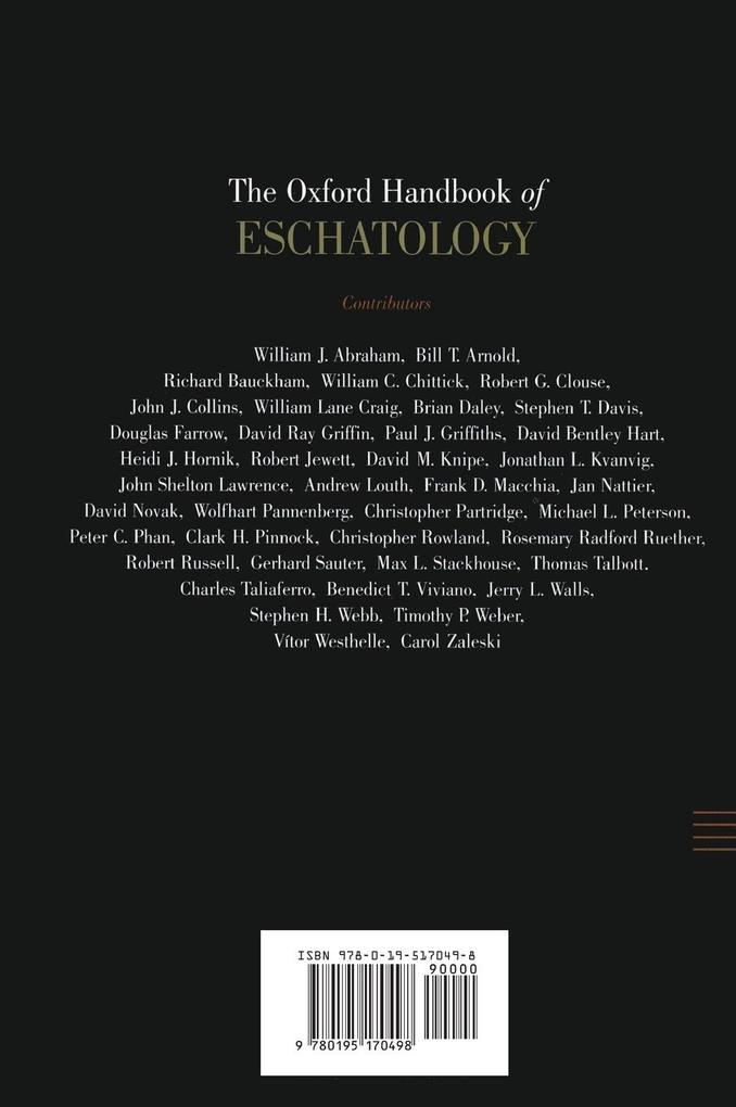 Weitere Ansicht: The Oxford Handbook of Eschatology | Walls