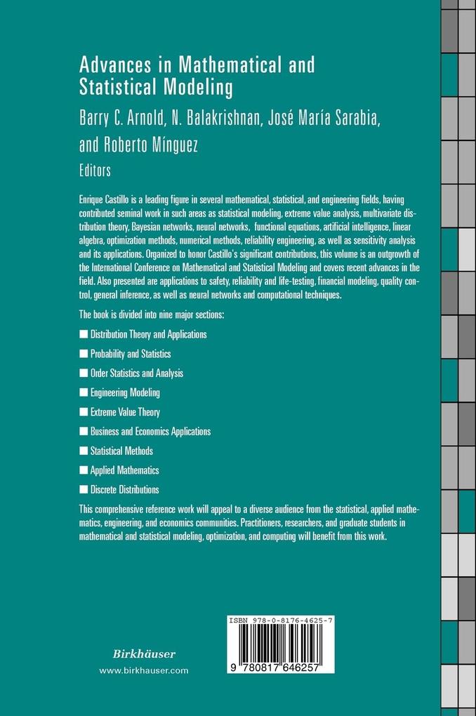 Weitere Ansicht: Advances in Mathematical and Statistical Modeling