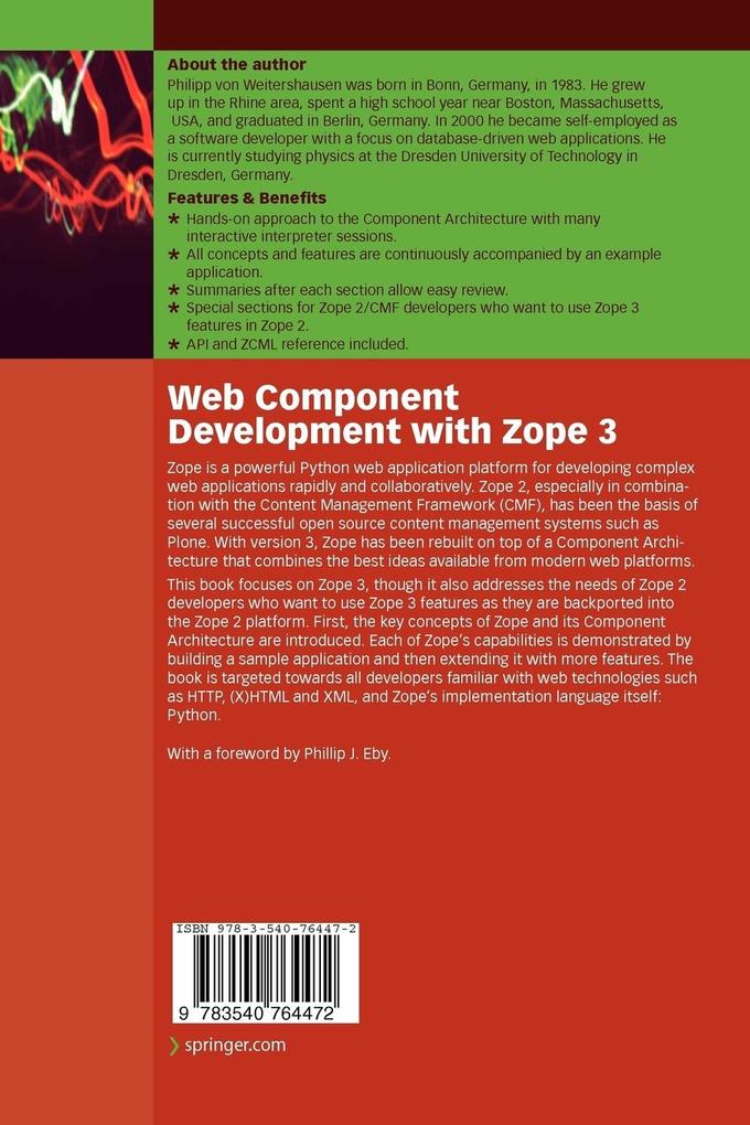 Weitere Ansicht: Web Component Development with Zope 3 | Philipp Weitershausen