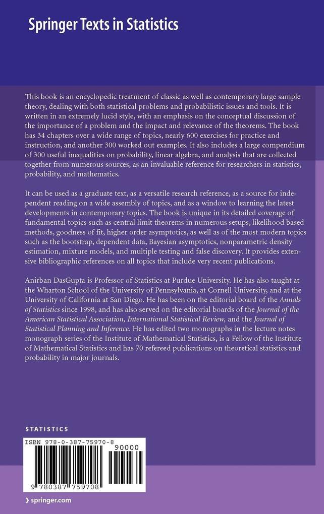 Weitere Ansicht: Asymptotic Theory of Statistics and Probability | Anirban DasGupta