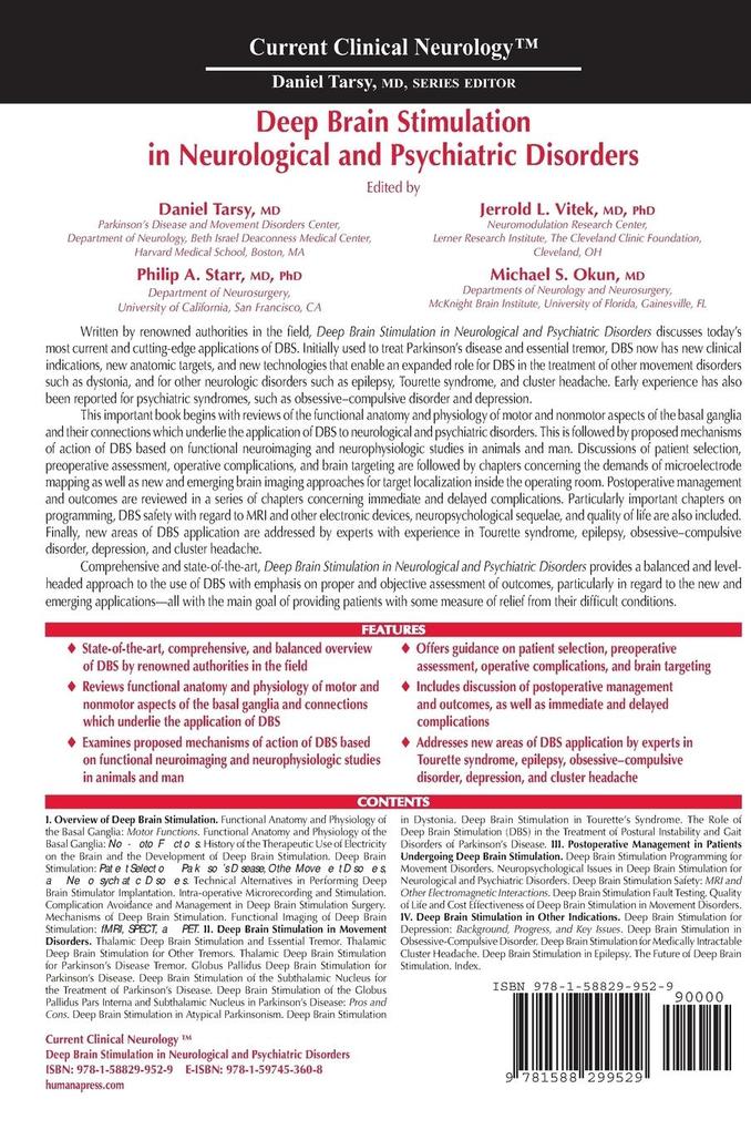 Weitere Ansicht: Deep Brain Stimulation in Neurological and Psychiatric Disorders