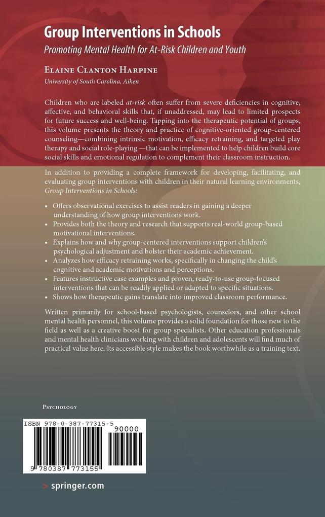 Weitere Ansicht: Group Interventions in Schools | Elaine Clanton Harpine