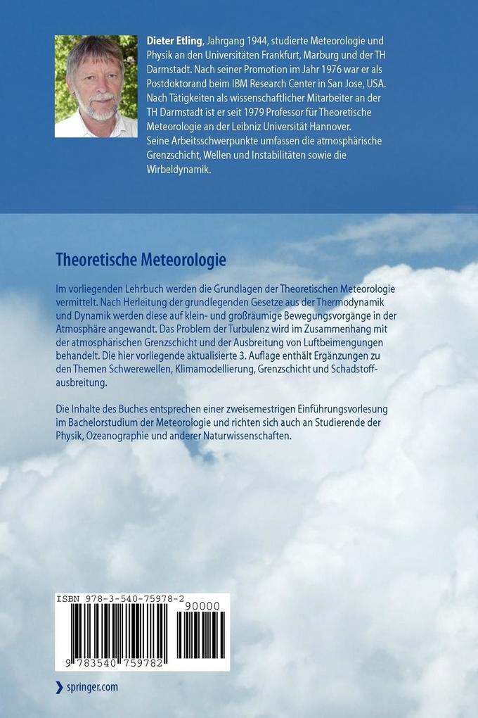 Weitere Ansicht: Theoretische Meteorologie | Dieter Etling