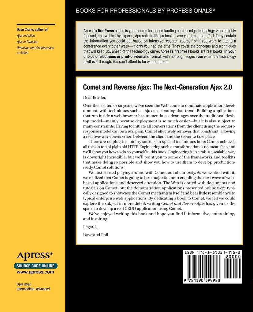 Weitere Ansicht: Comet and Reverse Ajax | Dennis McCarthy, Chris Crane