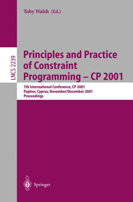 Weitere Ansicht: Principles and Practice of Constraint Programming - CP 2001