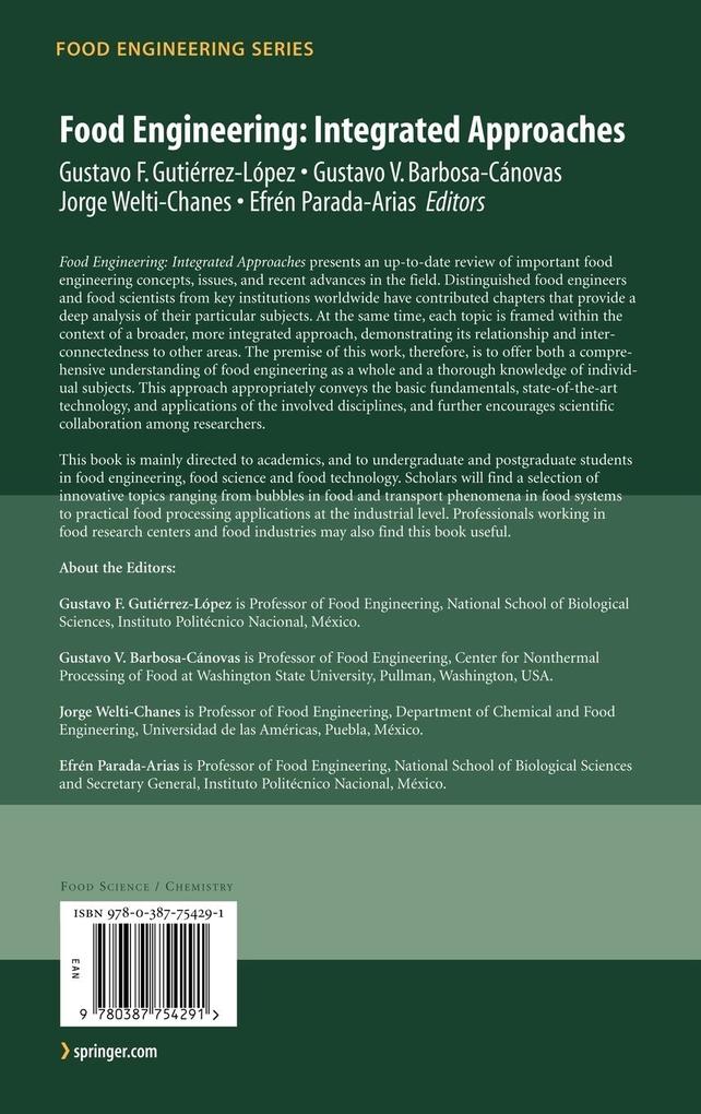 Weitere Ansicht: Food Engineering: Integrated Approaches