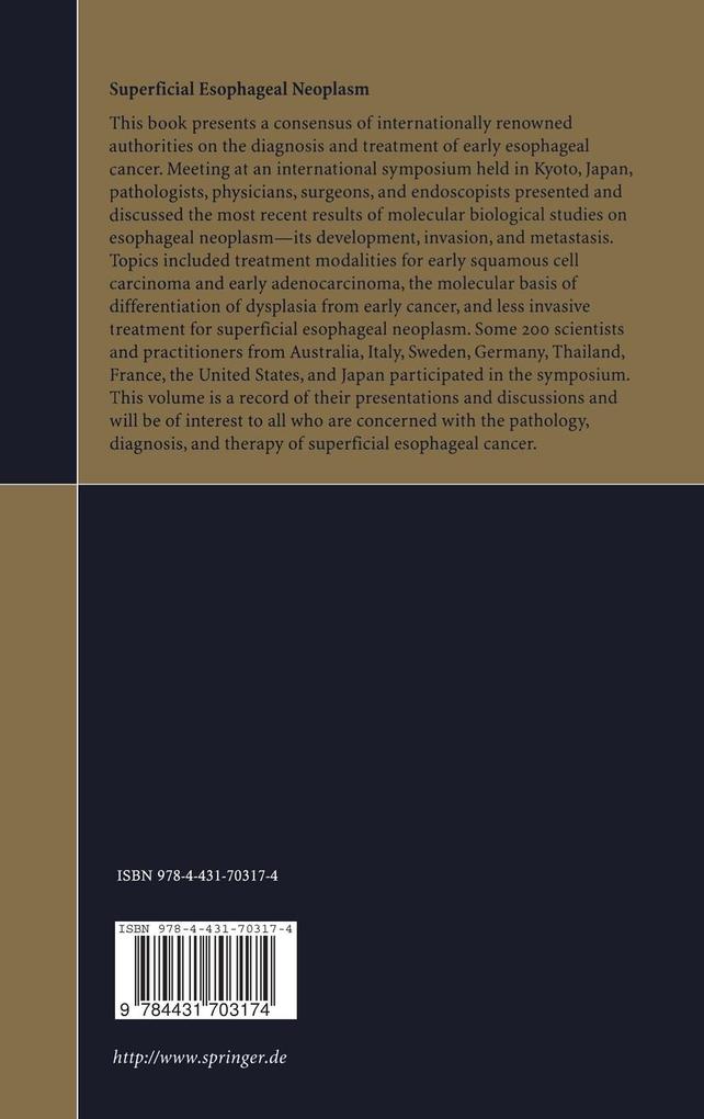 Weitere Ansicht: Superficial Esophageal Neoplasm
