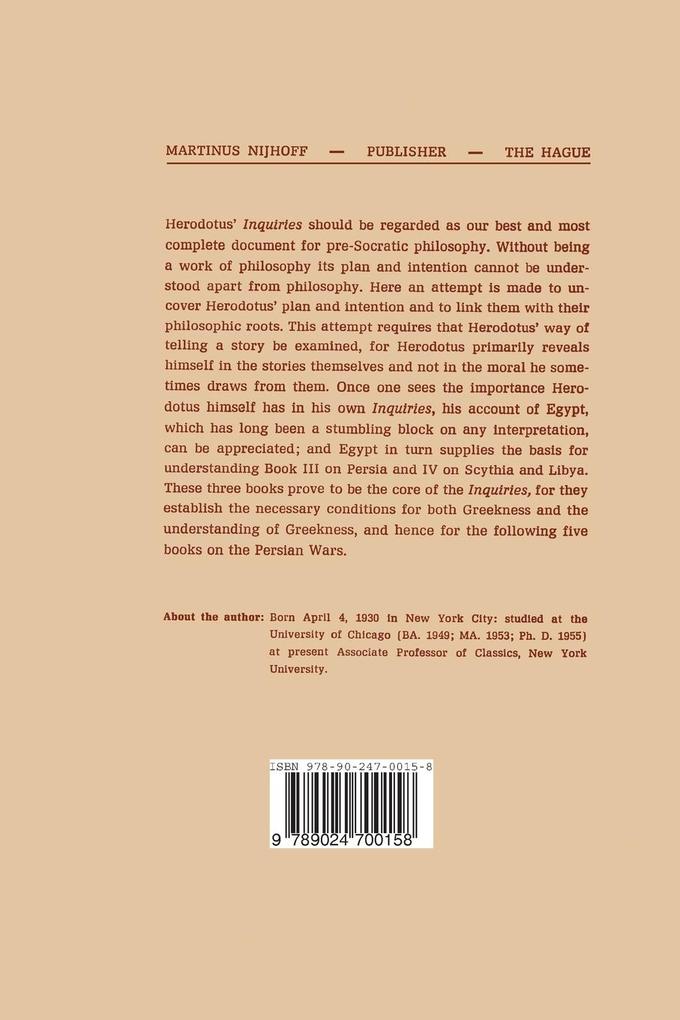 Weitere Ansicht: Herodotean Inquiries | S. Benardete