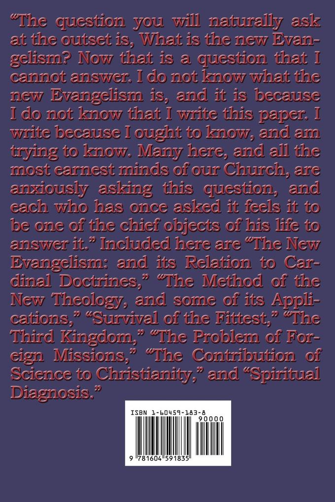 Weitere Ansicht: The New Evangelism and Other Papers | Henry Drummond