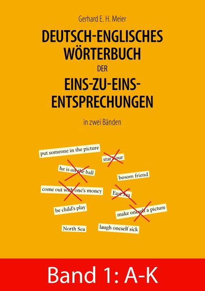 Produktbild: Deutsch-englisches Wörterbuch der Eins-zu-eins-Entsprechungen in zwei Bänden