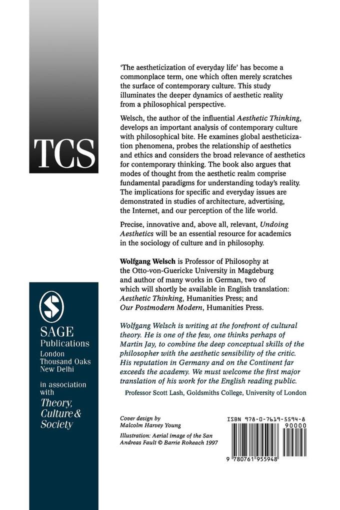 Weitere Ansicht: Undoing Aesthetics | Wolfgang Welsch, Andrew Inkpin