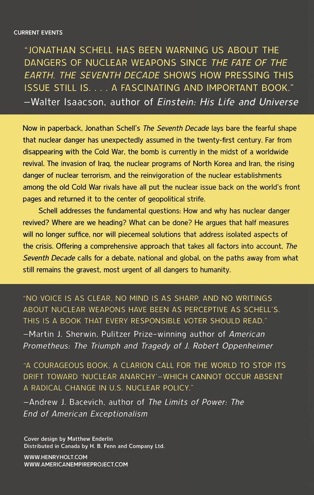 Weitere Ansicht: The Seventh Decade | Schell Jonathan