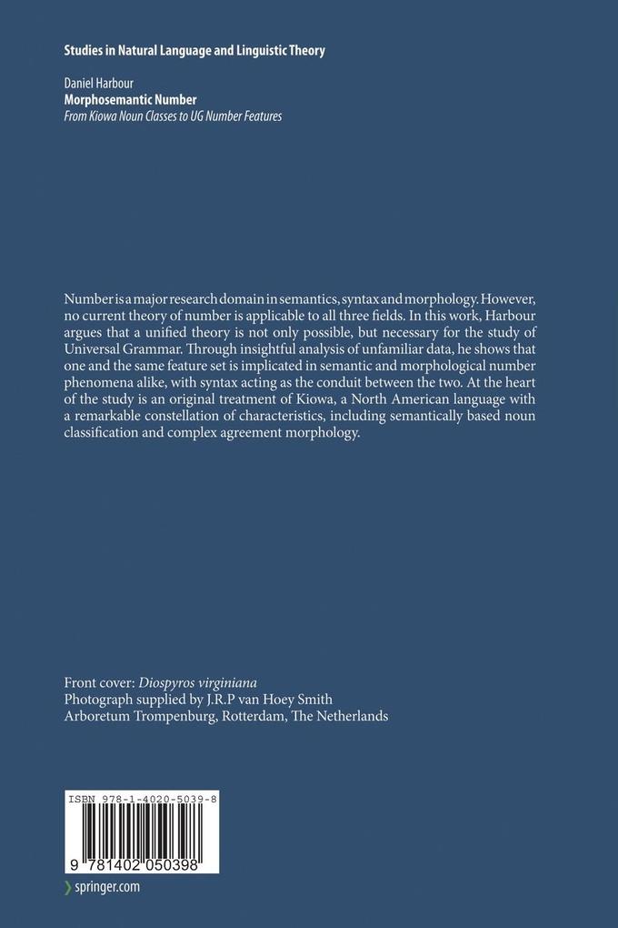 Weitere Ansicht: Morphosemantic Number: | Daniel Harbour