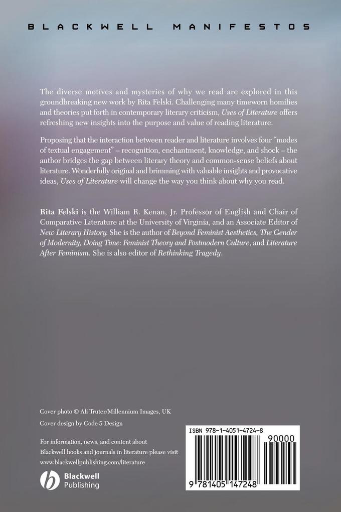 Weitere Ansicht: Uses of Literature | Rita Felski