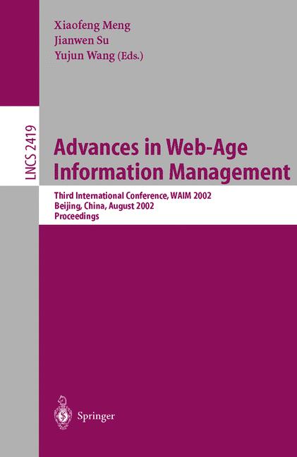Weitere Ansicht: Advances in Web-Age Information Management