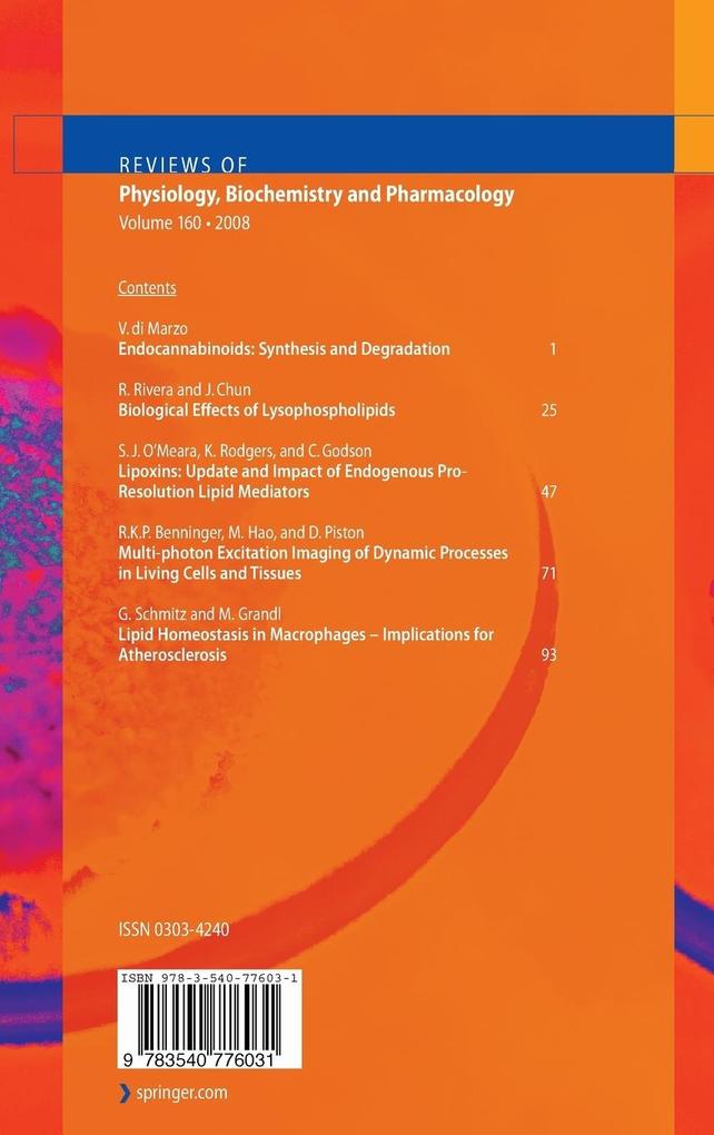 Weitere Ansicht: Reviews of Physiology, Biochemistry and Pharmacology 160