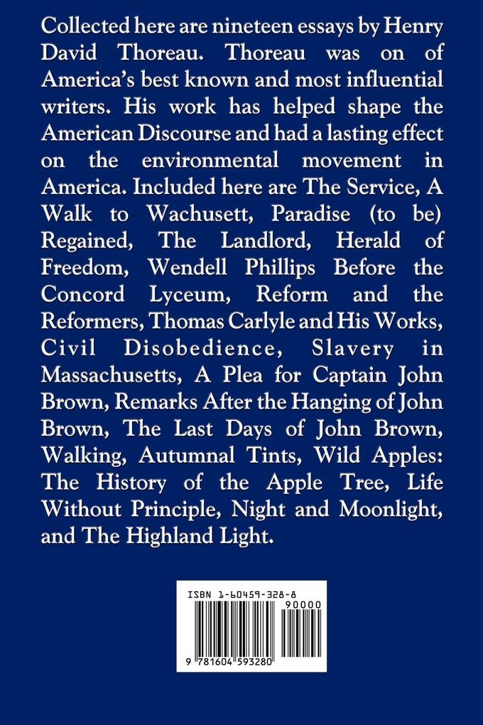 Weitere Ansicht: The Selected Essays of Henry David Thoreau | Henry David Thoreau
