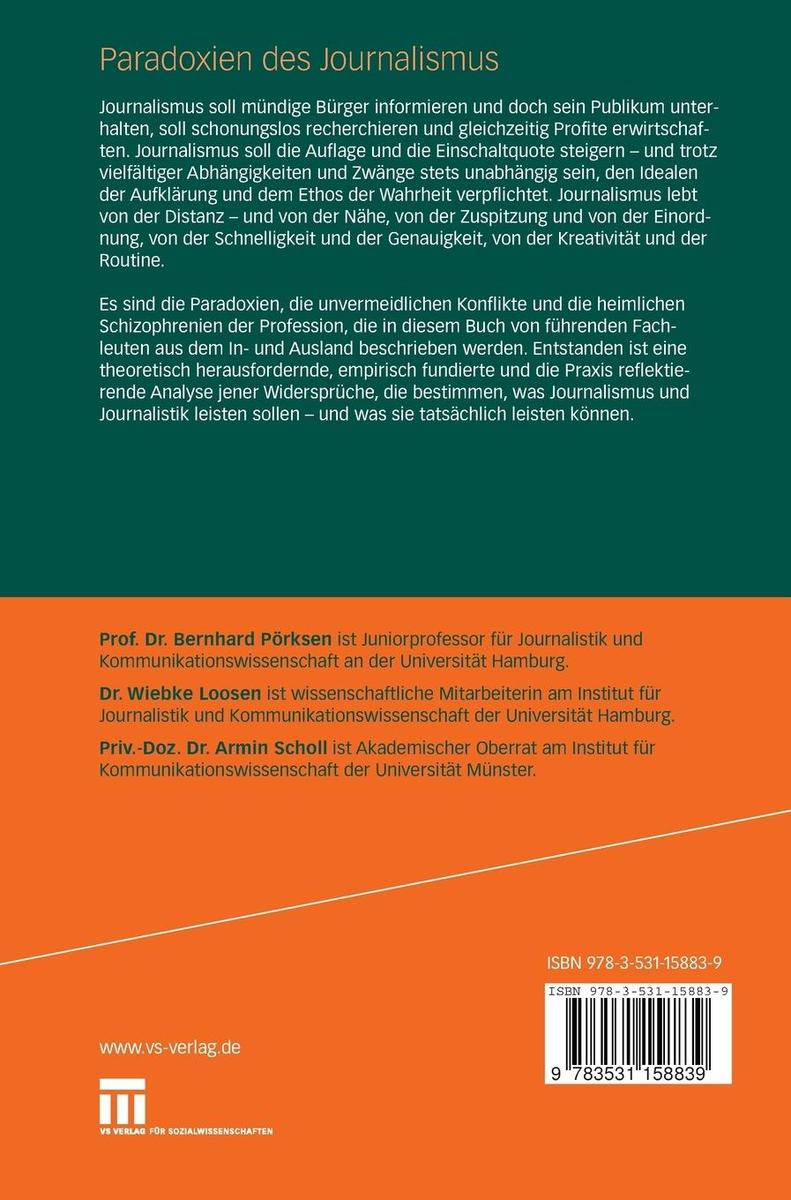 Weitere Ansicht: Paradoxien des Journalismus